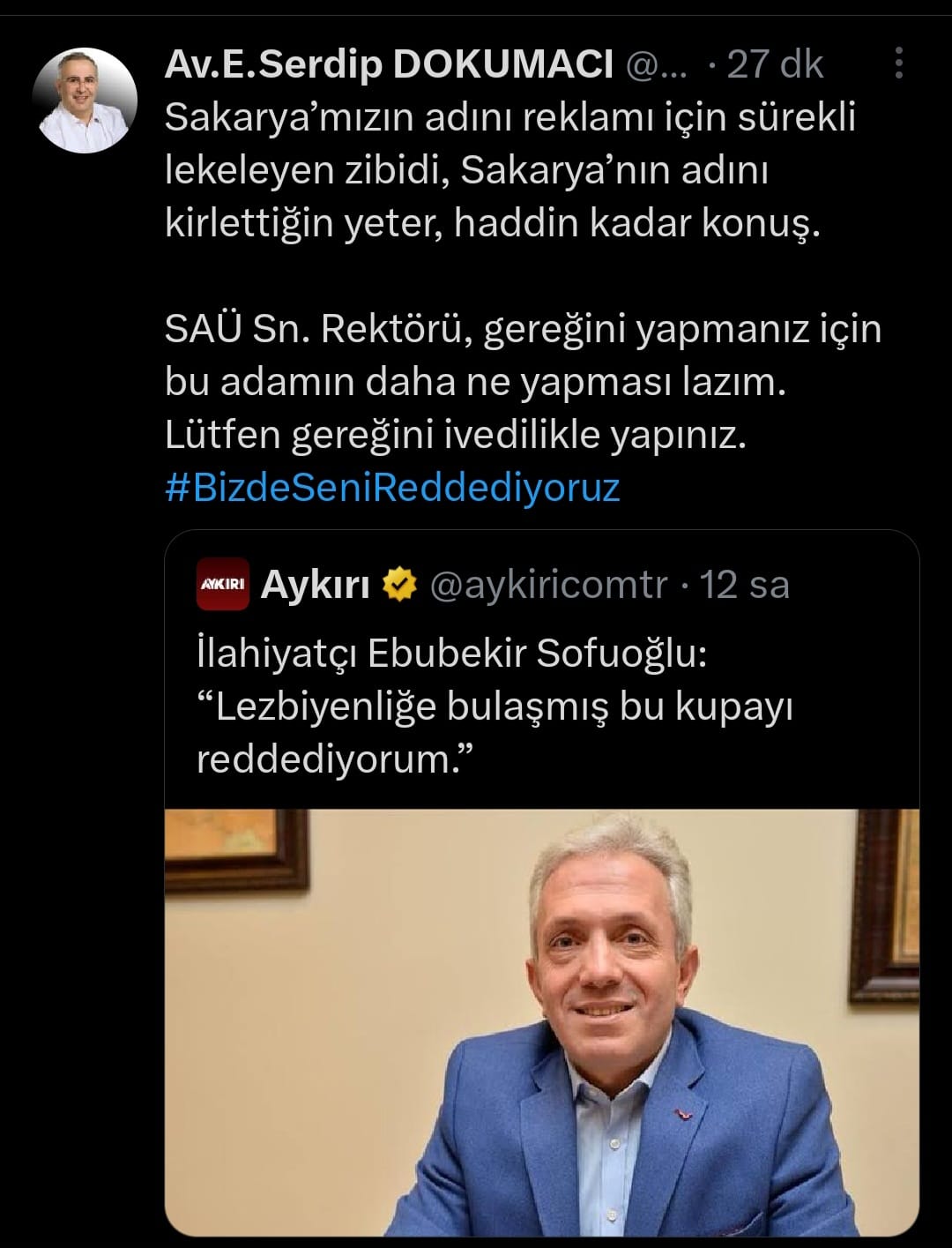Dokumacı’dan Sofuoğlu’na sert tepki