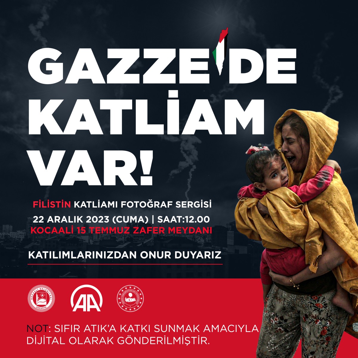Kocaali Belediyesi, İsrail'in Gazze'ye yönelik katliamını konu alan sergi düzenleniyor