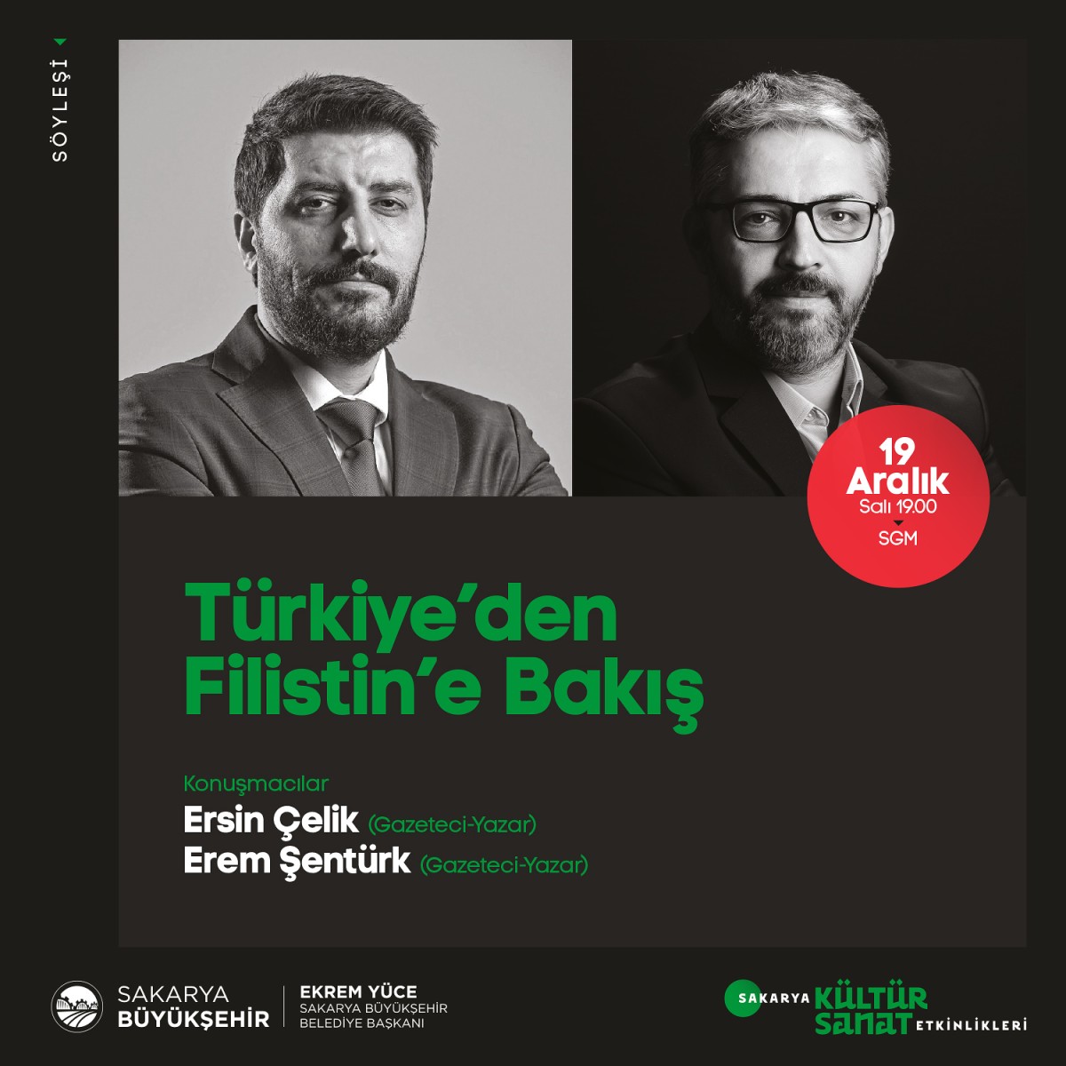 ‘Türkiye’den Filistin’e Bakış’  söyleşisi SGM’de gerçekleştirilecek