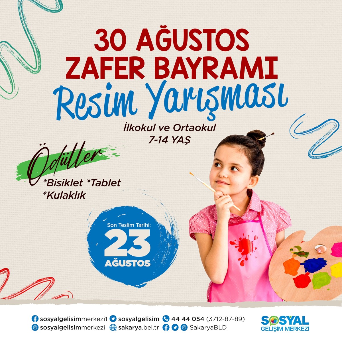 Büyükşehir SGM’den 30 Ağustos  temalı resim yarışması