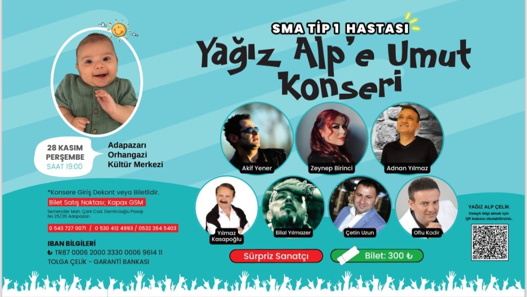 SMA Tip 1 Hastası Yağız Alp için birlik ve umut gecesi