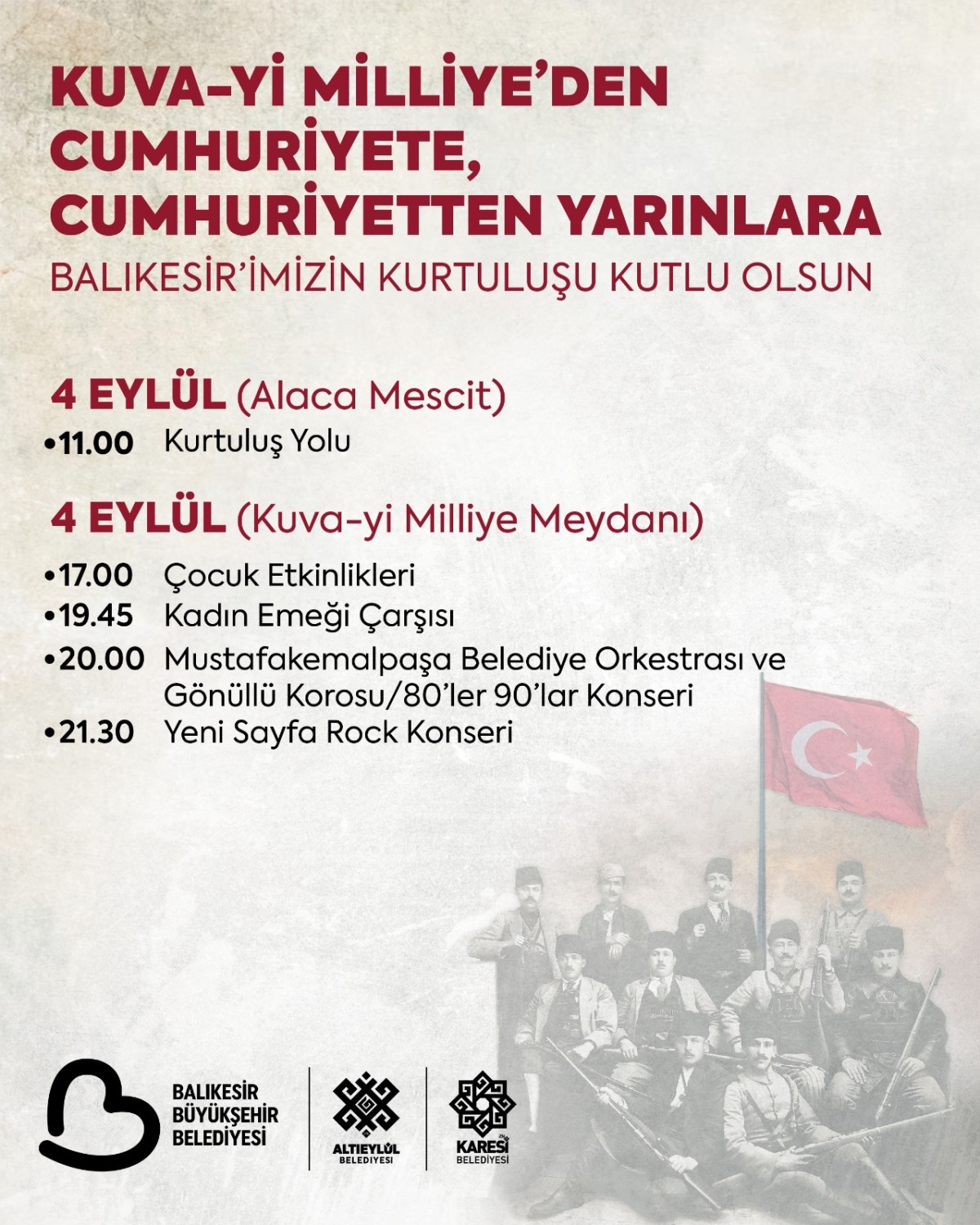  Balıkesir’de Kurtuluş Coşkusu Doyasıya Yaşanacak