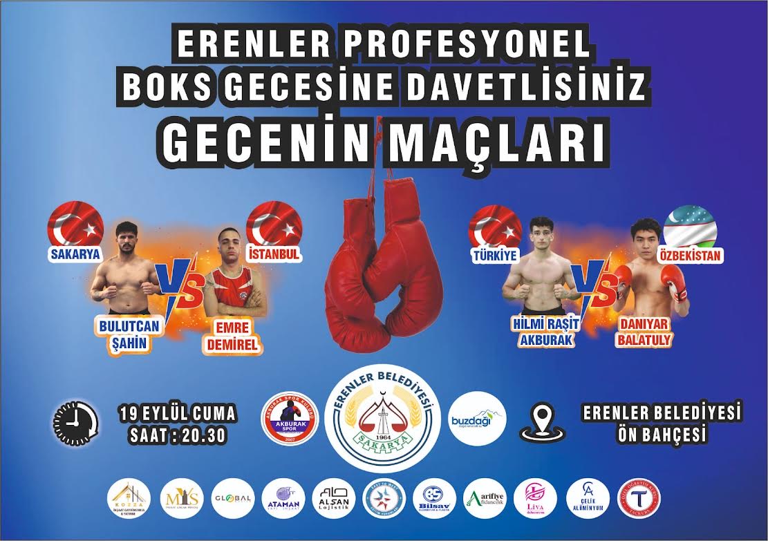 ‘Erenler Profesyonel Boks Gecesi Heyecanı