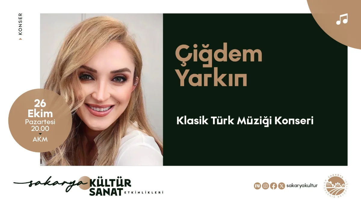 Ekim takvimi yeni haftaya Çiğdem Yarkın
konseriyle başlıyor