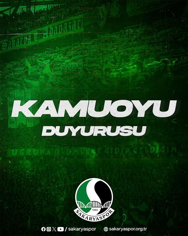Sakaryaspor Kulübü'nden Kınama 