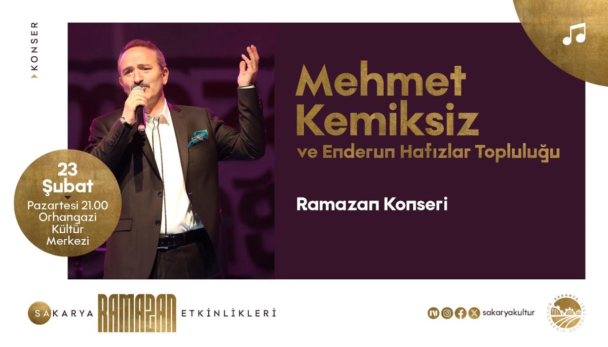 Ramazan Konseriyle Sakaryalılarla Buluşuyor