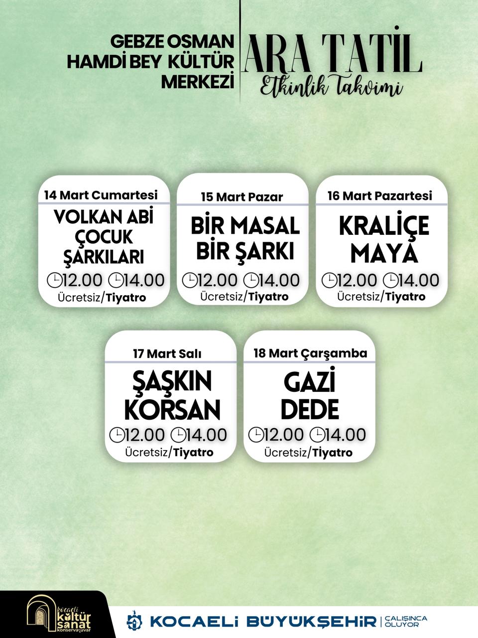 Ara tatil keyfi Gebze'de Yaşanacak