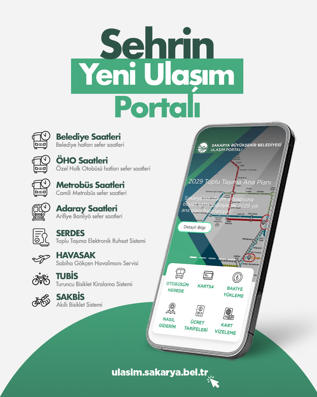 Sakarya Ulaşım Portalı’na yeni özellik